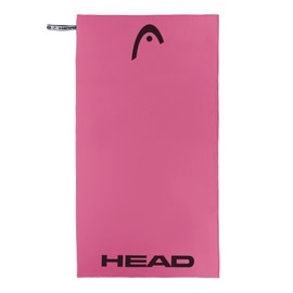 HEAD Active - Asciugamano Microfibra con Elastico Asciugamano Palestra Leggero Rapida Asciugatura Valido per Telo Multiuso Asciugamani Bagno Assorbente Salvaspazio Viaggio 70x140, High-Visibility Pink