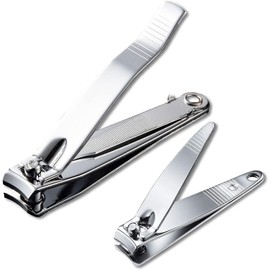 Triko Juego de 2 Cortauñas Profesional, Cortauñas para Uñas Gruesas de Acero Inoxidable para Uñas de las Manos y los Pies con Lima de Uñas Afilada, sin Esfuerzo para Hombres y Mujeres
