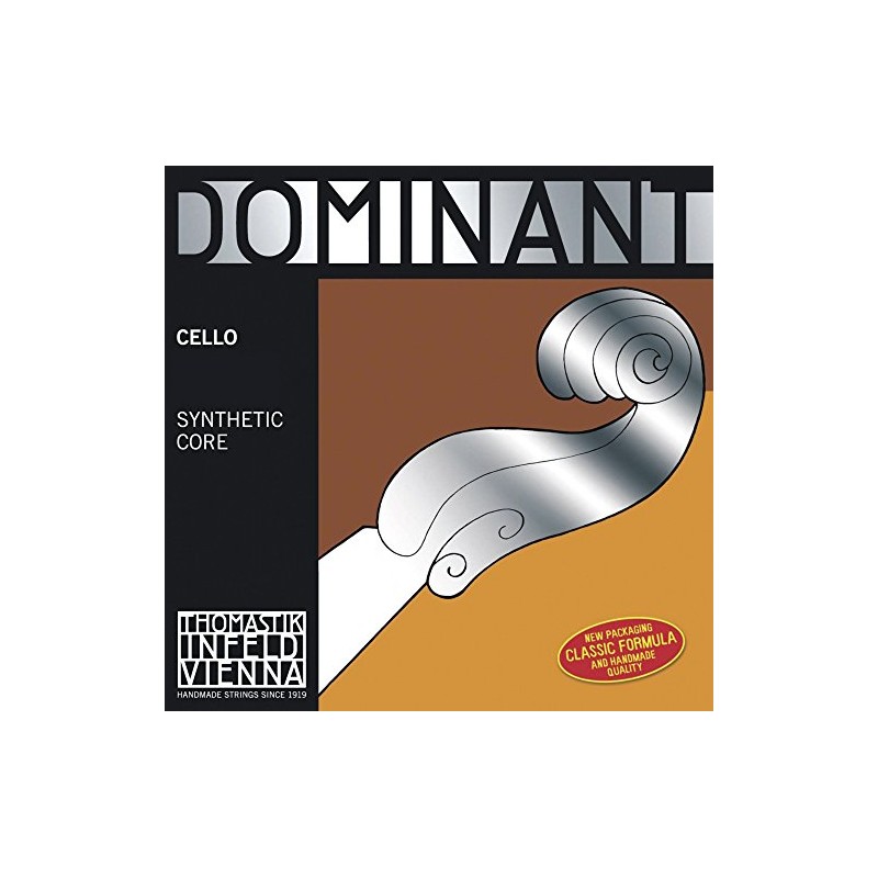 Thomastik Einzelsaite für Cello 4/4 Dominant - G-Saite Nylonkern, Chrom