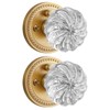 SORWDUERM 2 Pack Crystal Door Knob Gold Door Knobs Interior
