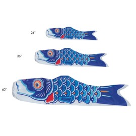 In the Breeze Koi Fish Windsock, 60-Inch, Blue