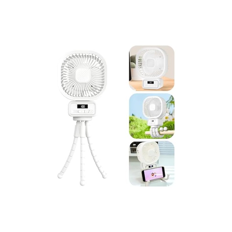 Ventilador Portátil,Carga por USB,5000mAh,3 Velocidades