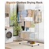 Bigzzia 4 Tier Folding Drying Rack Clothing Clothes Horses Rack
