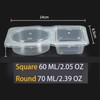 2 Compartment Snack Containers，Snack Packs Containers Reusable, Clear Portable Snack