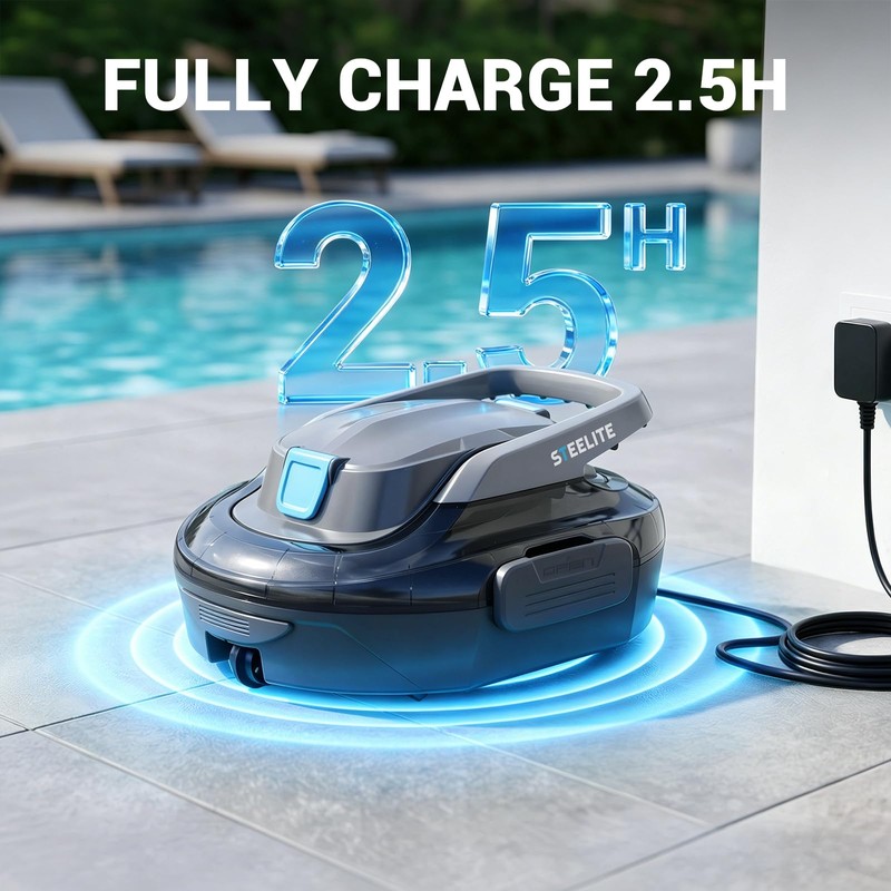 Steelite S7 Cordless Robotic Pool Cleaner for Above Ground Pools