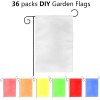 DEAYOU 36 Pack Blank White Garden Flags For Diy Decoration