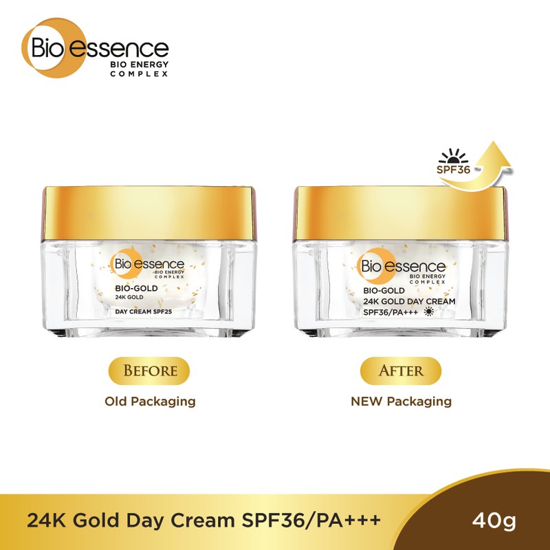 Bio-essence Bio-Gold 24k Gold Day Cream SPF36 40g |Improves skin