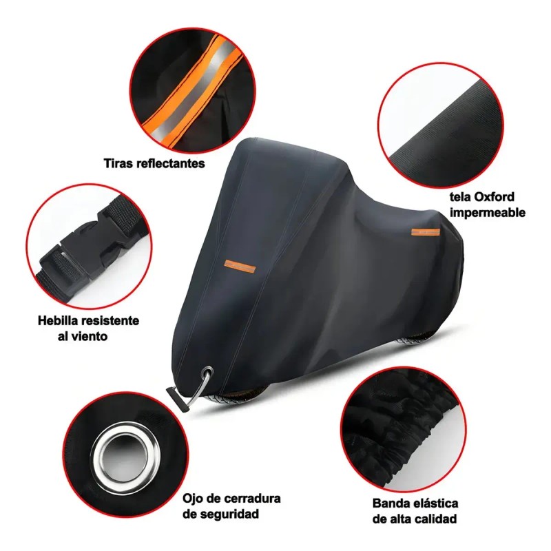 Funda Motocicleta Impermeab Grueso Cubiertas Para Moto