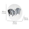 Wenko 22133100 Static-Loc Plastic Shower porte-pomme 9,5 x 5 x