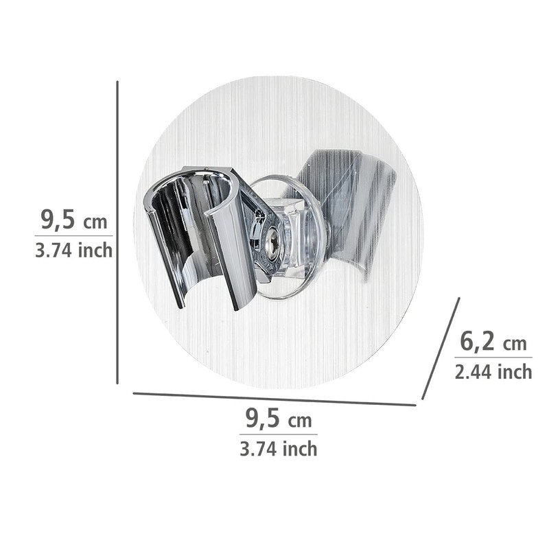 Wenko 22133100 Static-Loc Plastic Shower porte-pomme 9,5 x 5 x