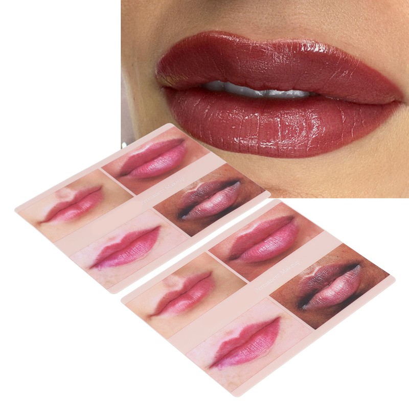 2pcs Lip Practice Skin 4 Lip Shapes Permanent Makeup Lip
