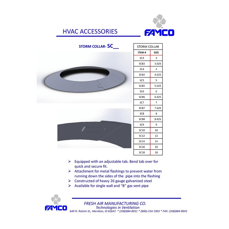 Generic Metal Storm Collar (12 Inch)