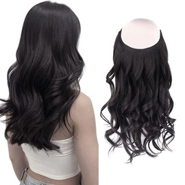 Sassina Remy Hair Extensions with Invisible Miracle Wire, Off Black #1B Color 14 Inch 90 Gram