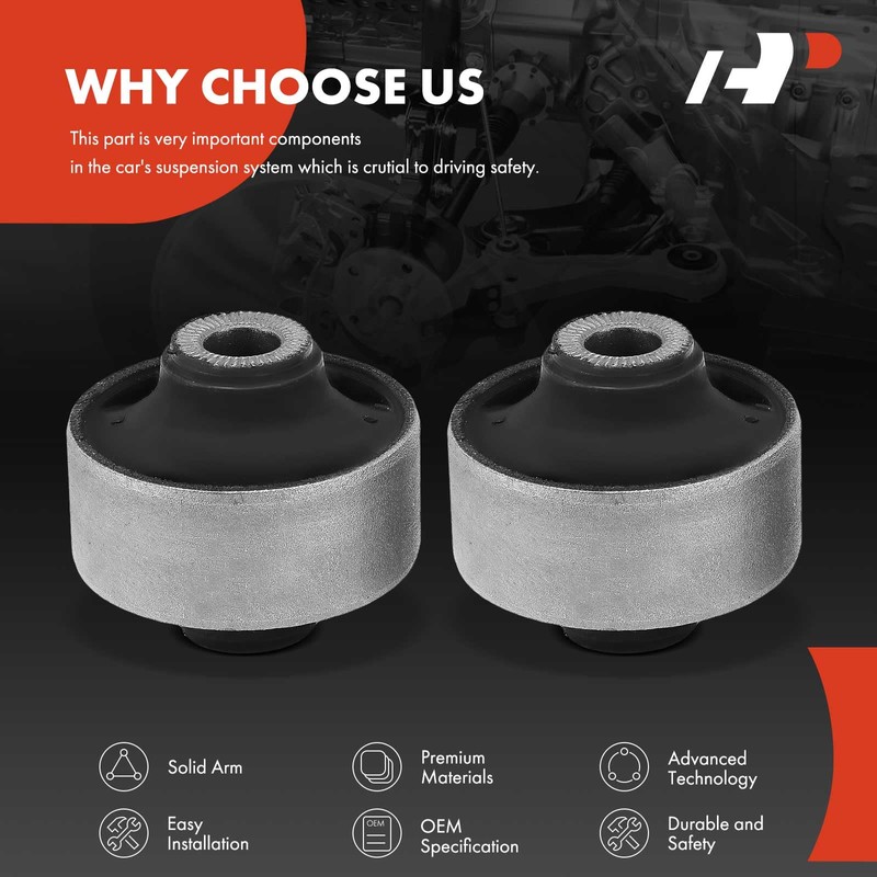 A-Premium 2 x Front Rearward Lower Control Arm Bushing Kit,