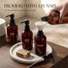Pollock Shampoo and Conditioner Dispenser No Drill,Brown Set of 3