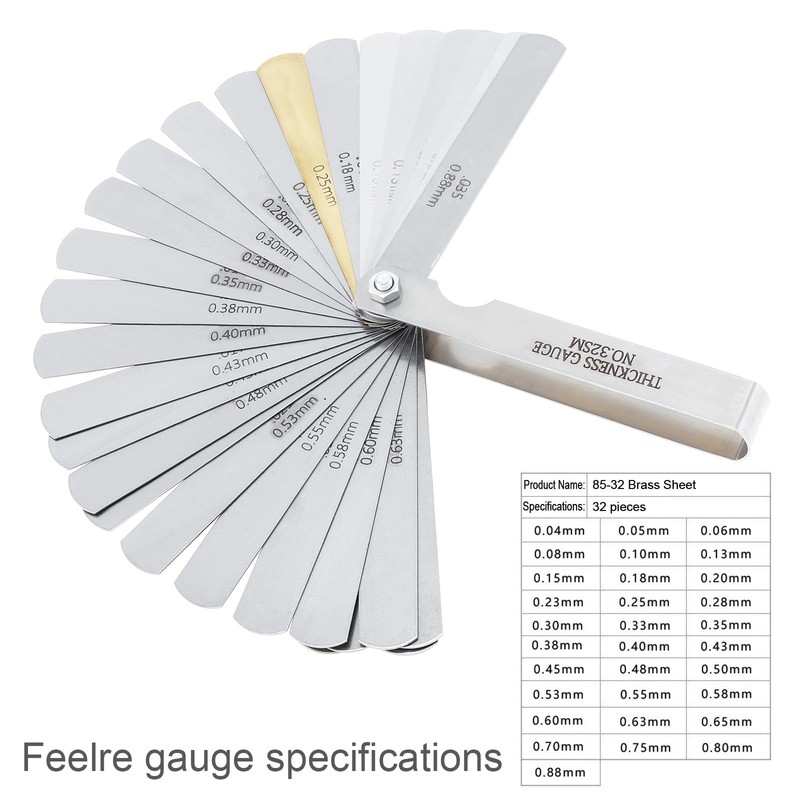 ePathChina Valve Adjustment Tool with Angled Feeler Gauge, Jam Nut