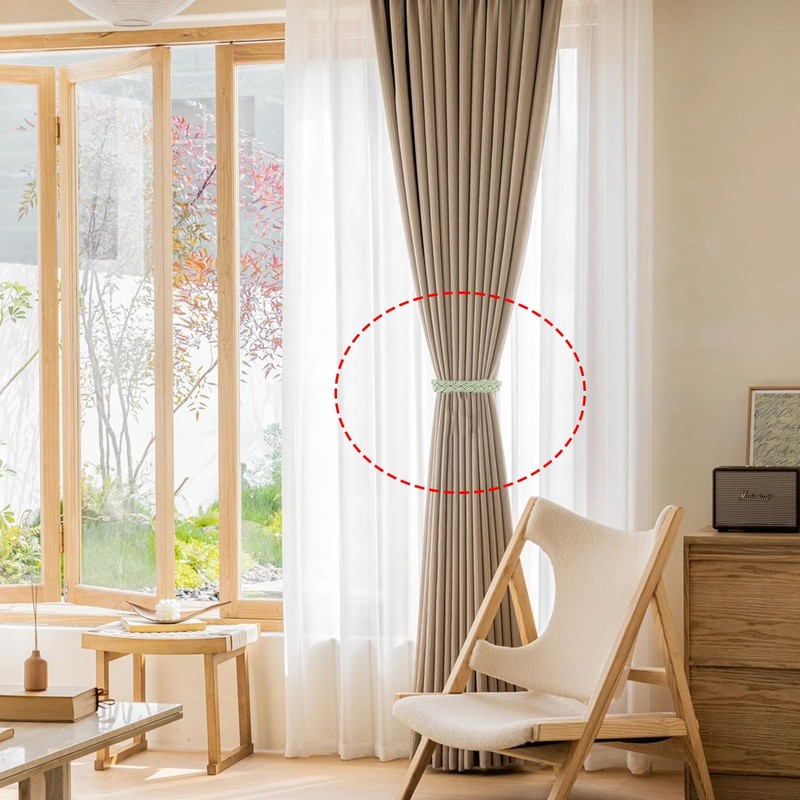 1 Pair Curtains Tie Back Rope, Curtain Tiebacks, GreenCurtain TieBacks,