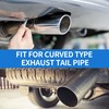 VekAuto 1 Pc Curved Slant Cut Exhaust Tip 2.9" Inlet
