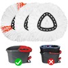 3 Pack Mixed Color Mop Replacement Heads fit for O-Ceda