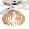 RIVER OF GOODS Coastal Wood Caged LED Ceiling Fan -