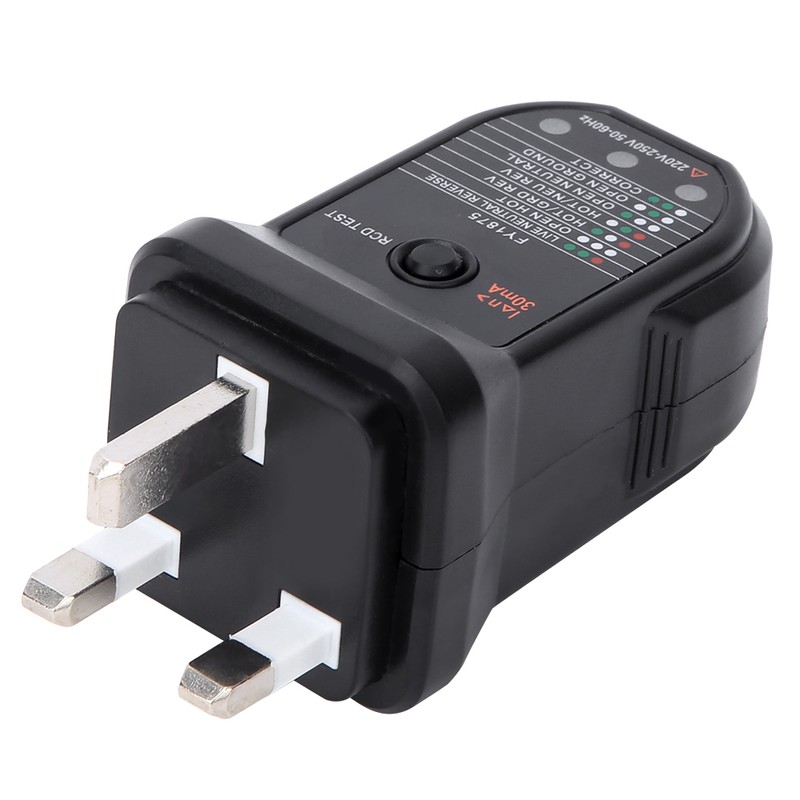 FY1875 Socket Tester Outlet Detector Safety Leakage Protection Testing InstrumentUK