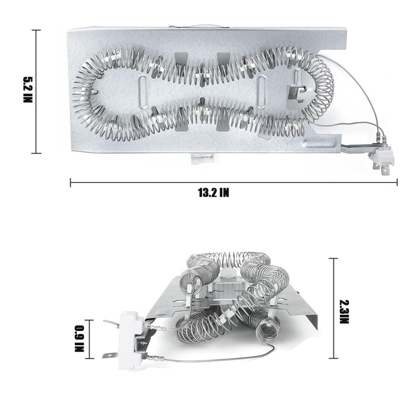 Dryer Heating Element Ken-more Elite He2 He3 HE4 HE5, May-tag