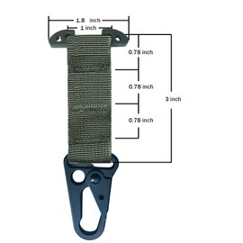 Tactical Molle Clip Battle Belt Clip for Tactical Backpack Vest Belt Gloves, T-Mount Hanging Carabiner Molle Webbing Belt Clip Molle Key Holder Tactical Bag/Battle Belt Accessories (Army Green)