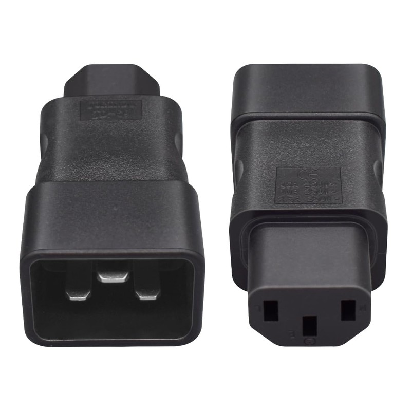 TEWOXIN 1PCS IEC C20 Male to C13 Female Power Adapter