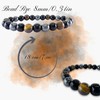 Beads Bracelet 8 Mm Tigers Eye Triple Protection Bracelet Hematite