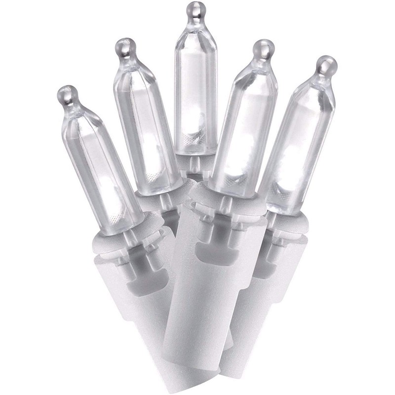 Holiday Time LED Cool White Mini Lights with White Wire