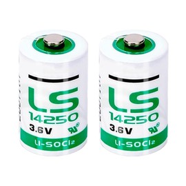 LS14250 (2-Pack) 1/2 AA 3.6v PLC Automatic Industrial Control Equipment NC Machine Meter Gas Meter Probe Lithium Battery LS 14250 (2-Pack)