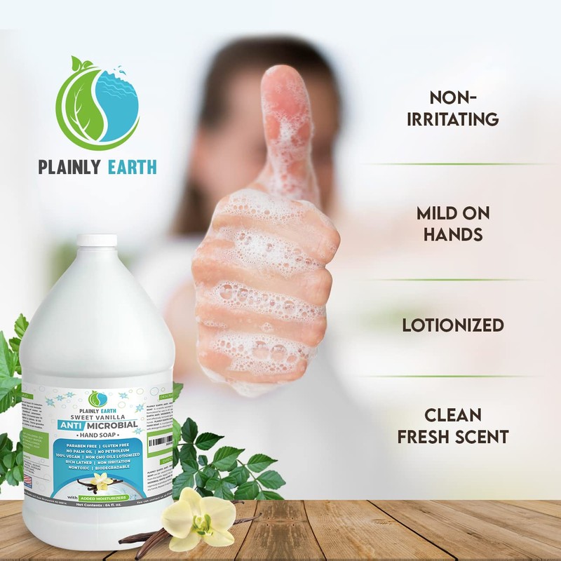 Plainly Earth Antimicrobial Liquid Hand Soap (64 Oz) - Antibacterial