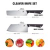 Naitesen 2PCS Cleaver Knife Set, Meat Cleaver & Nakiri Vegetable
