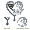 Garden Memorial Plaque Heart Shaped Butterfly Ornament Mom Graveside Memorial