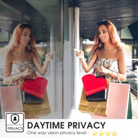 Coavas Window Privacy Film Heat Blocking Reflective Window Tint for Home, One Way Daytime Privacy Window Static Cling See Out Not in Anti UV Mirror Window Film, 41.3x157.4 Inch