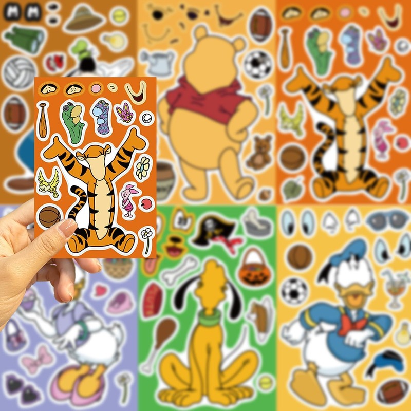 24 Sheets Make Your Own Stickers, Make Cartoon Character, Make