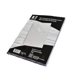 BNC 7 Mil 8.75 Inches by 11.25 Inches PVC Binding Covers - Pack of 100, Clear