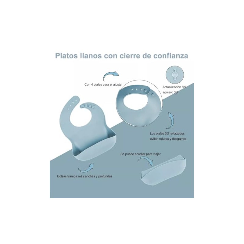 10PCS Silicona Bebé Alimentación Set, Plato De Dinosaurios Para Bebés