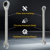 3/8 Inch Ratcheting Wrench 2 Pcs 72-Tooth 12-Point Chrome Plated