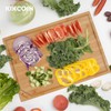 Kikcoin 20”×14” Bamboo Cutting Boards for Kitchen, Wooden Healthy Cutting