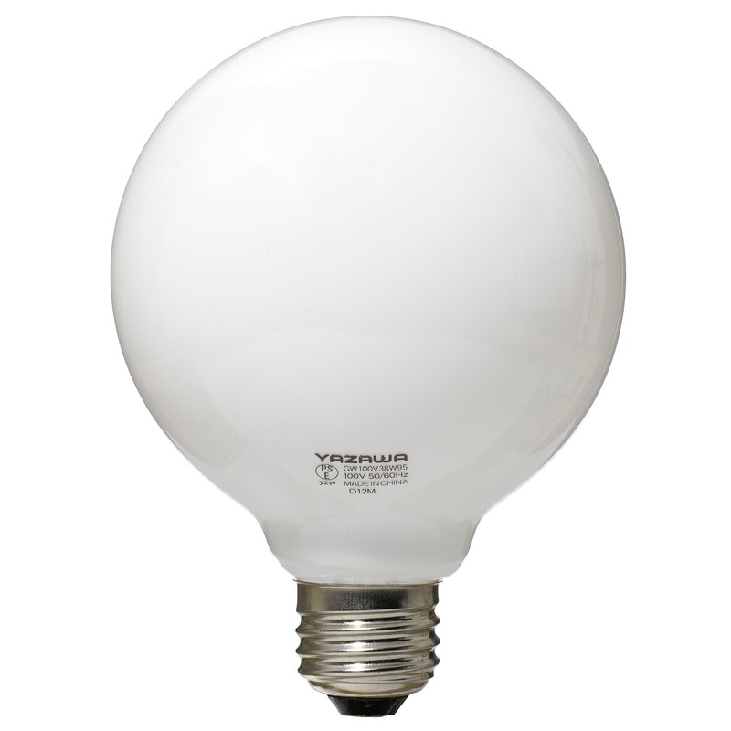 Yazawa Corporation GW100V38W95 Ball Bulb, 40 W Shape, Diameter 3.7