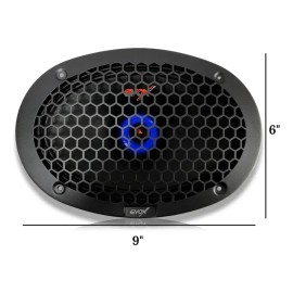 Medio Rango Con Led 6 Evox Evx69led 800w 8 Ohms Open Show Color Negro