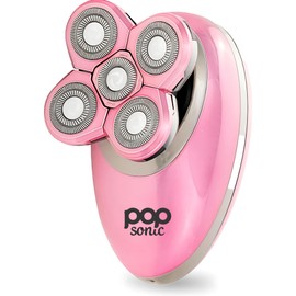 Pop Sonic 5-Head Electric Shaver Kit - Unisex (Rose Gold) Shaver for Face, Head & Body - Smooth, Waterproof USB Rechargeable Trimmer with 360-Degree Precision Cut Heads for Men & Women