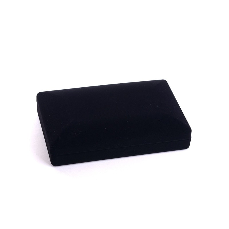 Wide Accessory Cosmetic Box Velour Type Fits Bridal Necklace Earrings