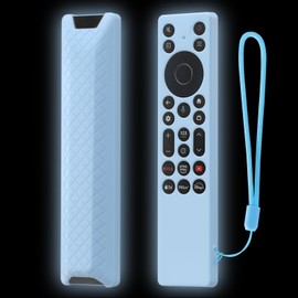 LEFXMOPHY Cover for TCL RC923A FMB1 / RC813A FMB1 2025 QM6K QM7K TV Remote Control, Silicone Case Glow in Dark - Blue