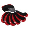 Club Head Covers, Set of 10, Neoprene + Faux Leather,