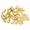 PATIKIL 10mm+6mm M3 Standoff Screws, 40 Pack Brass Hex PCB