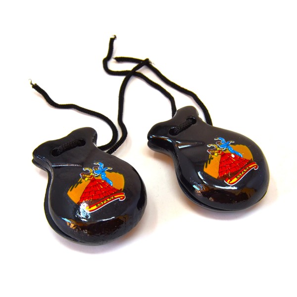 Black 1 Pair Spanish Small Chestnuts 6 cm (2-6) Natural