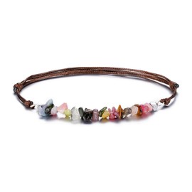 JSDDE Chakra Bracelet Braided Adjustable Pearl Bracelet Healing Stones Gemstone Bracelet Lucky Charm Jewellery for Men and Women, Stone