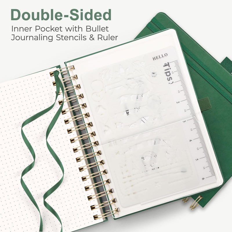RETTACY Bullet Dotted Journal Notebook, 300 Pages, A5 Medium Size